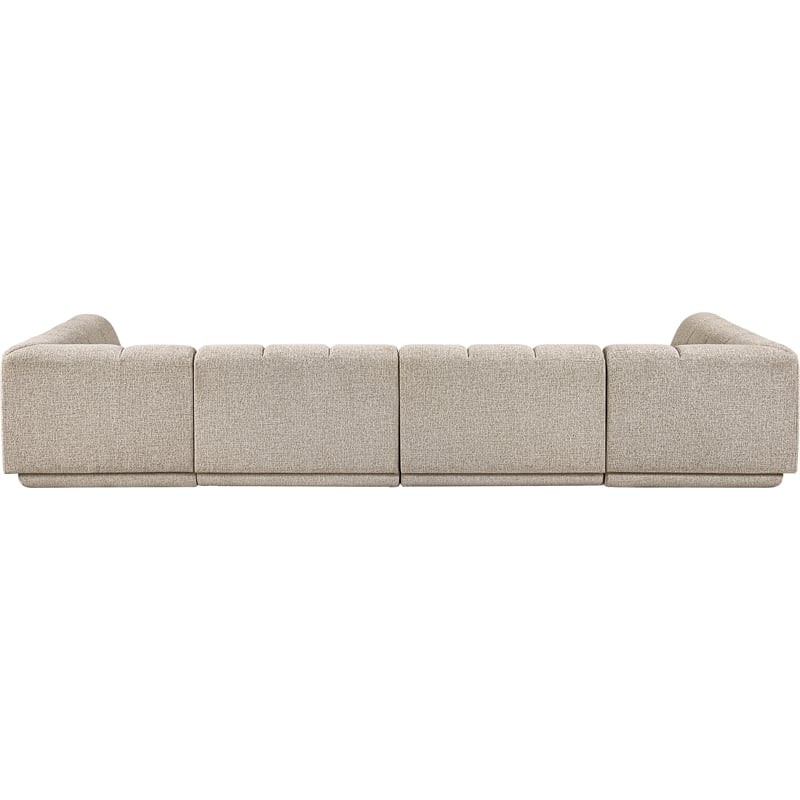 Meridian Furniture Modari Beige Fabric Upholstered 4pc. Modular Sectional