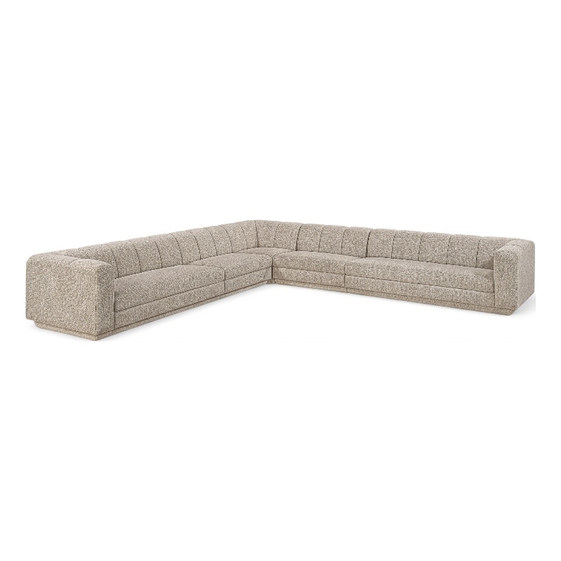 Meridian Furniture Modari Beige Fabric Upholstered 5pc. Modular Sectional