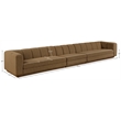 Meridian Furniture Modari Brown Fabric Upholstered 3pc. Modular Sofa