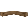 Meridian Furniture Modari Brown Fabric Upholstered 5pc. Modular Sectional
