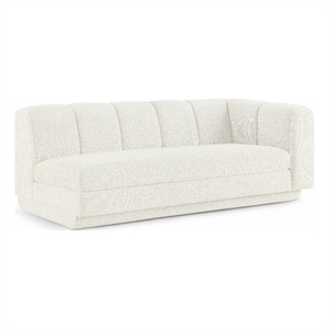 Meridian Furniture Modari 76.75&quot Cream Fabric Upholstered Right Arm Sofa