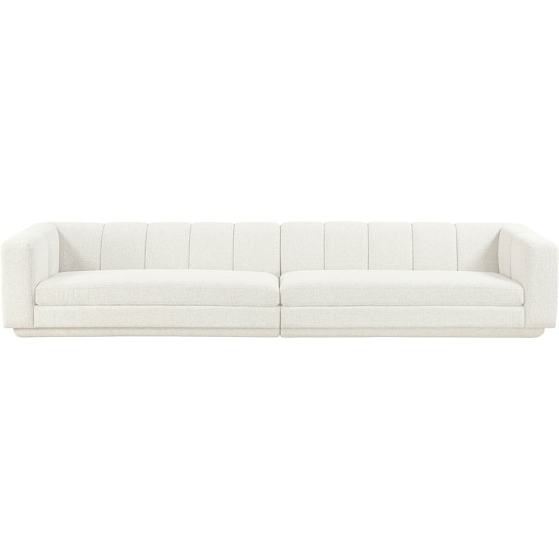 Meridian Furniture Modari Cream Fabric Upholstered 2pc. Modular Sofa