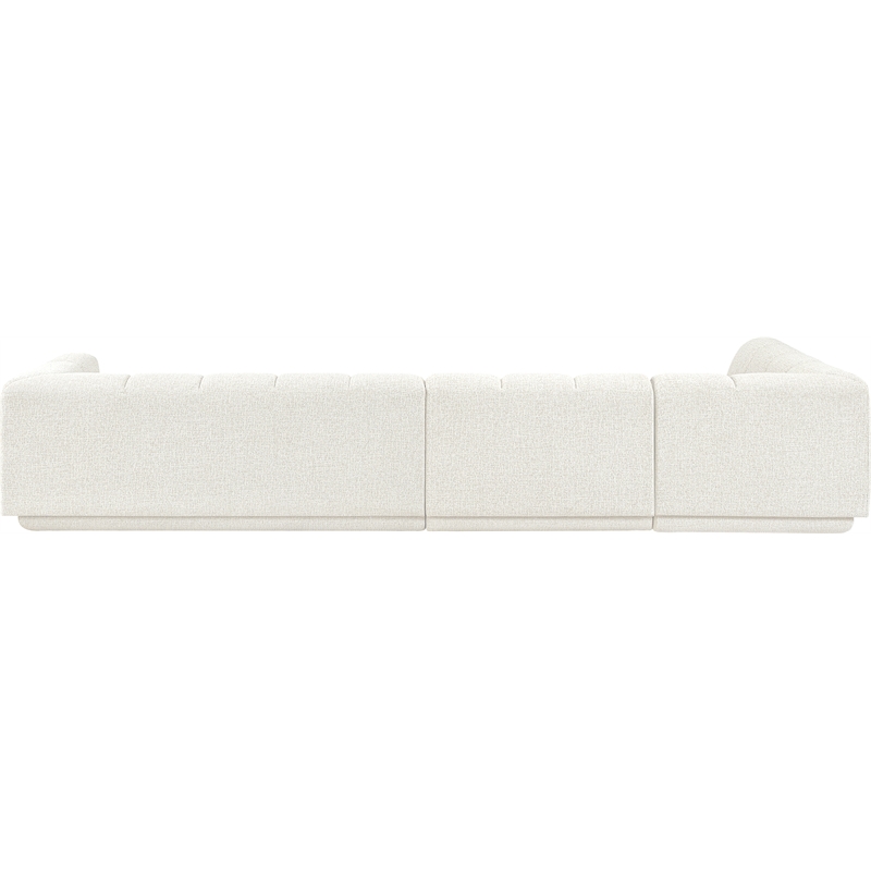 Meridian Furniture Modari Cream Fabric Upholstered 3pc. Modular Sectional