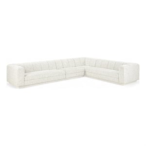 Meridian Furniture Modari Cream Fabric Upholstered 4pc. Modular Sectional