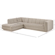 Meridian Furniture Modari Beige Fabric Upholstered 2pc. Modular Sectional