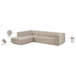Meridian Furniture Modari Beige Fabric Upholstered 2pc. Modular Sectional