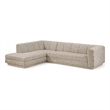 Meridian Furniture Modari Beige Fabric Upholstered 2pc. Modular Sectional
