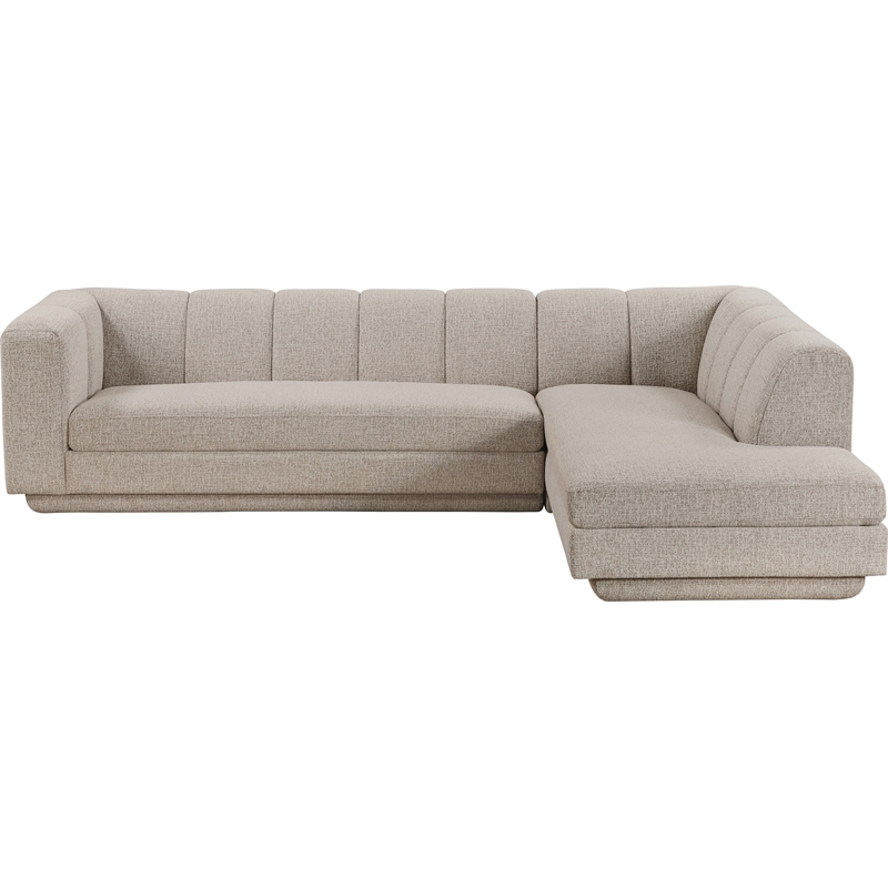 Meridian Furniture Modari Beige Fabric Upholstered 2pc. Modular Sectional
