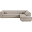 Meridian Furniture Modari Beige Fabric Upholstered 2pc. Modular Sectional