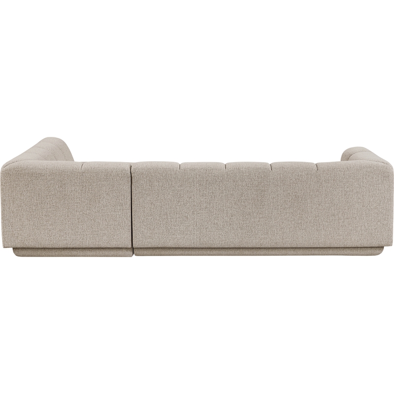 Meridian Furniture Modari Beige Fabric Upholstered 2pc. Modular Sectional