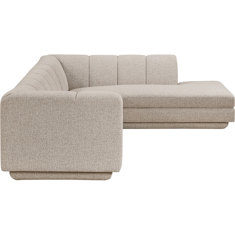 Meridian Furniture Modari Beige Fabric Upholstered 2pc. Modular Sectional