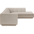 Meridian Furniture Modari Beige Fabric Upholstered 2pc. Modular Sectional
