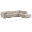 Meridian Furniture Modari Beige Fabric Upholstered 2pc. Modular Sectional