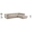 Meridian Furniture Modari Beige Fabric Upholstered 2pc. Modular Sectional