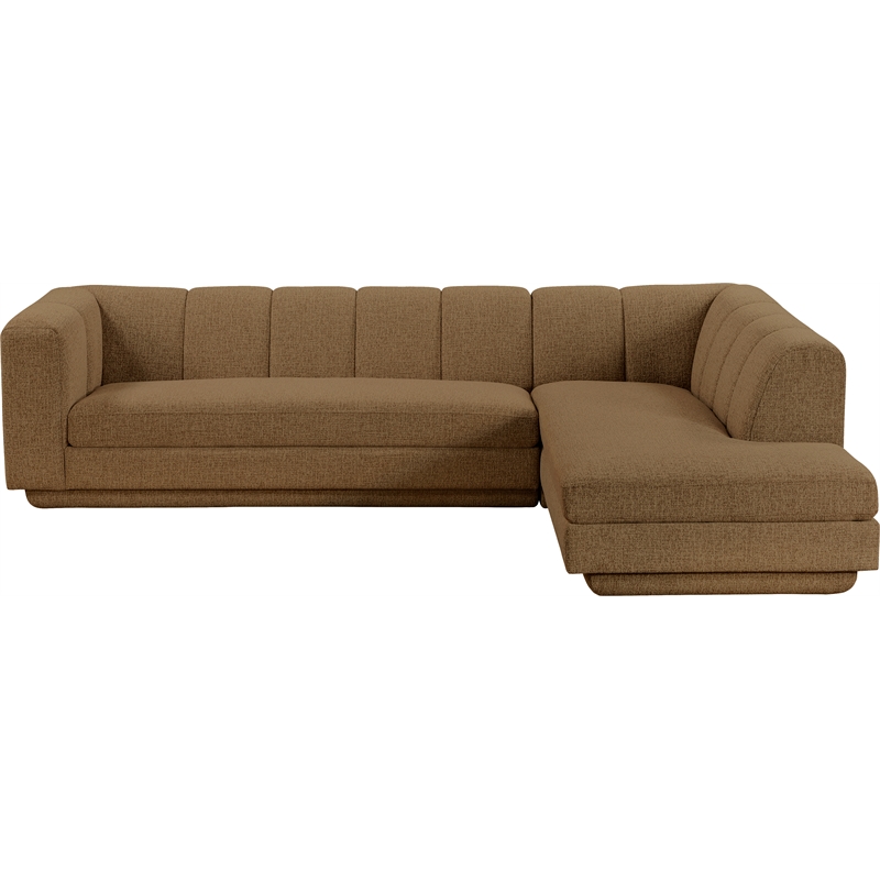 Meridian Furniture Modari Brown Fabric Upholstered 2pc. Modular Sectional