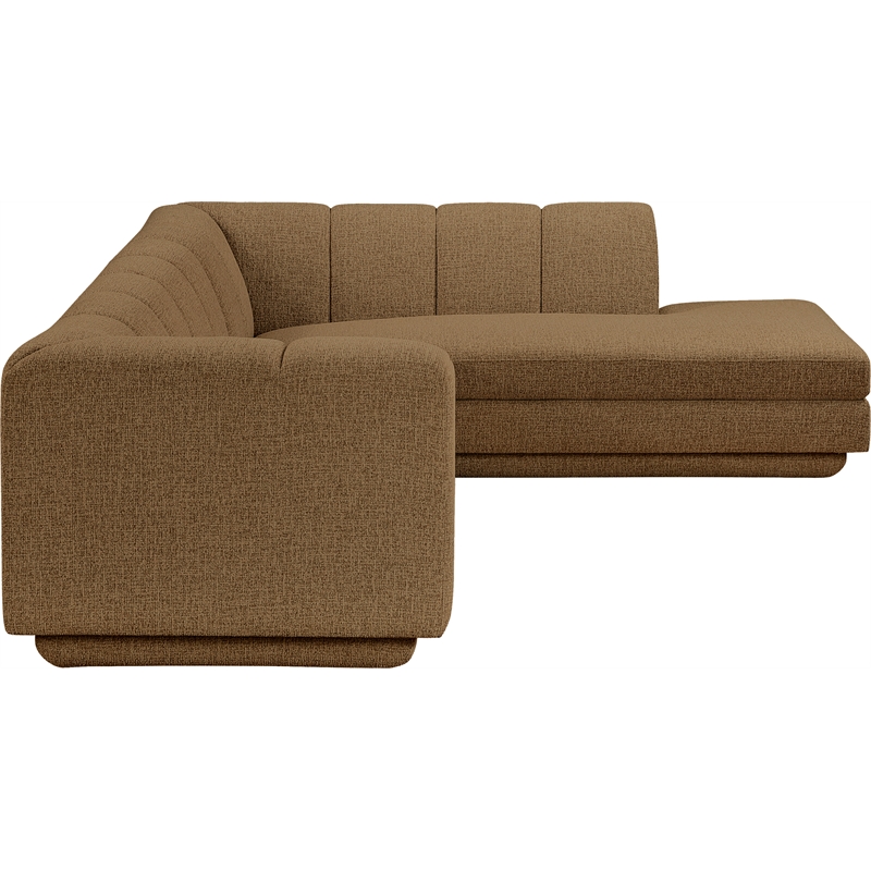 Meridian Furniture Modari Brown Fabric Upholstered 2pc. Modular Sectional