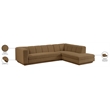 Meridian Furniture Modari Brown Fabric Upholstered 2pc. Modular Sectional