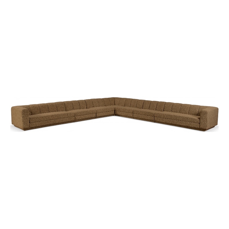 Meridian Furniture Modari Brown Fabric Upholstered 7pc. Modular Sectional