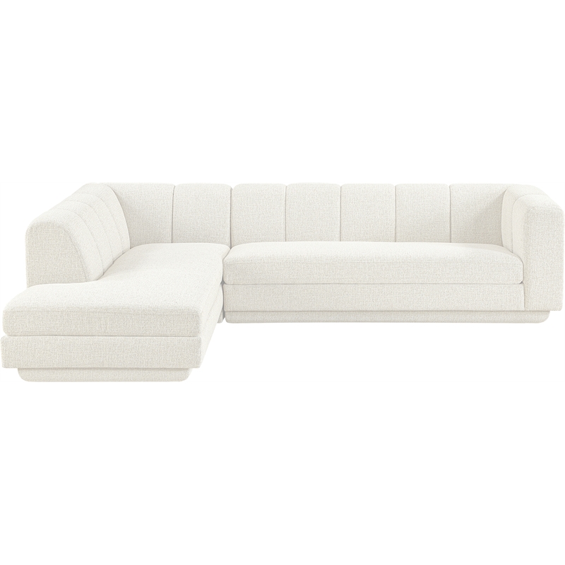 Meridian Furniture Modari Cream Fabric Upholstered 2pc. Modular Sectional