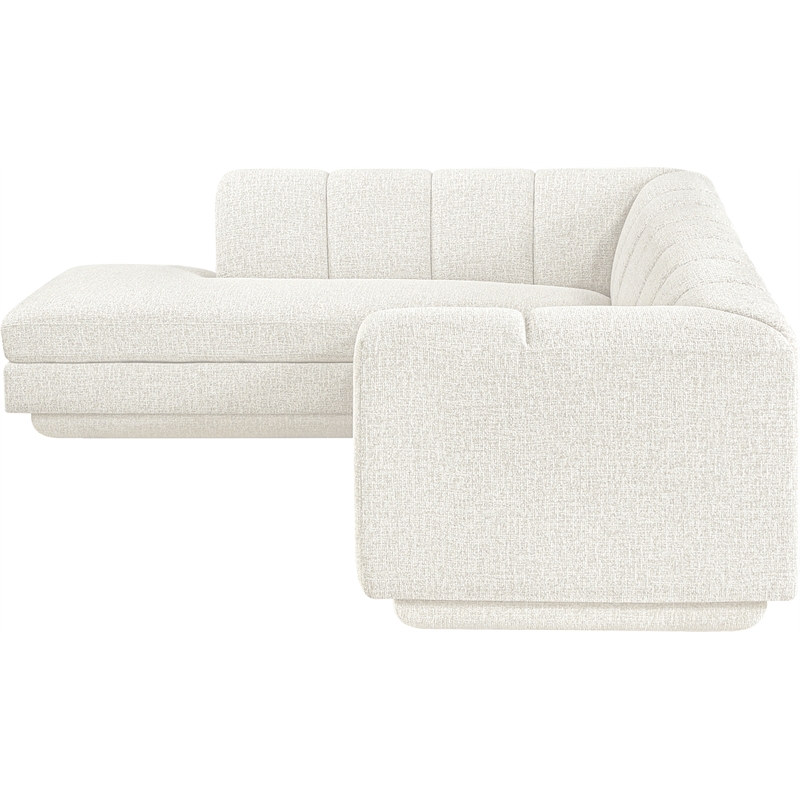 Meridian Furniture Modari Cream Fabric Upholstered 2pc. Modular Sectional