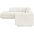 Meridian Furniture Modari Cream Fabric Upholstered 2pc. Modular Sectional