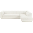 Meridian Furniture Modari Cream Fabric Upholstered 2pc. Modular Sectional