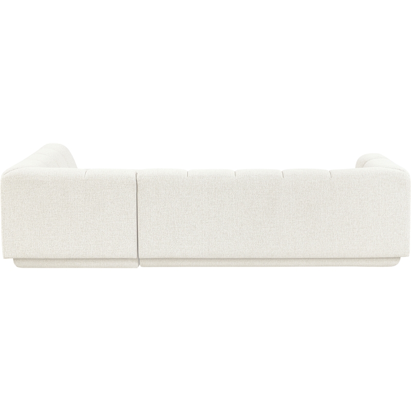 Meridian Furniture Modari Cream Fabric Upholstered 2pc. Modular Sectional