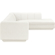 Meridian Furniture Modari Cream Fabric Upholstered 2pc. Modular Sectional