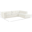 Meridian Furniture Modari Cream Fabric Upholstered 2pc. Modular Sectional