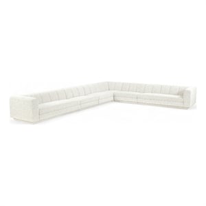 Meridian Furniture Modari Cream Fabric Upholstered 6pc. Modular Sectional