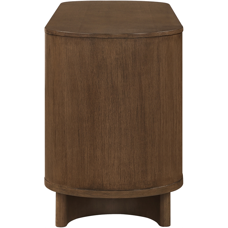 Meridian Furniture Caldra Brown Oak Veneer And Solid Wood Sideboard/Buffet