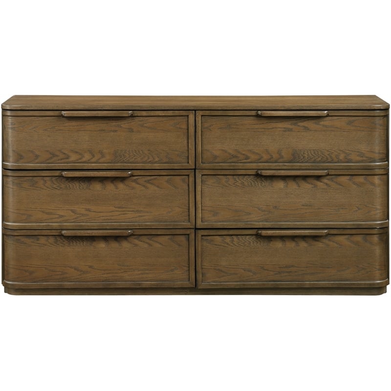 Meridian Furniture Tiberio Brown Oak Veneer And Solid Wood Dresser