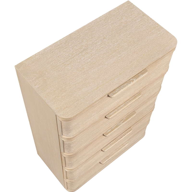Meridian Furniture Tiberio Natural Oak Veneer And Solid Wood Chest