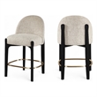 Meridian Furniture Torino Beige Fabric Upholstered Counter Stool (Set of 2)