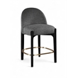 Meridian Furniture Torino Black Fabric Upholstered Counter Stool (Set of 2)
