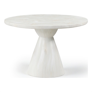 Meridian Furniture Aquino 43.5&quot White Concrete Indoor/Outdoor Dining Table