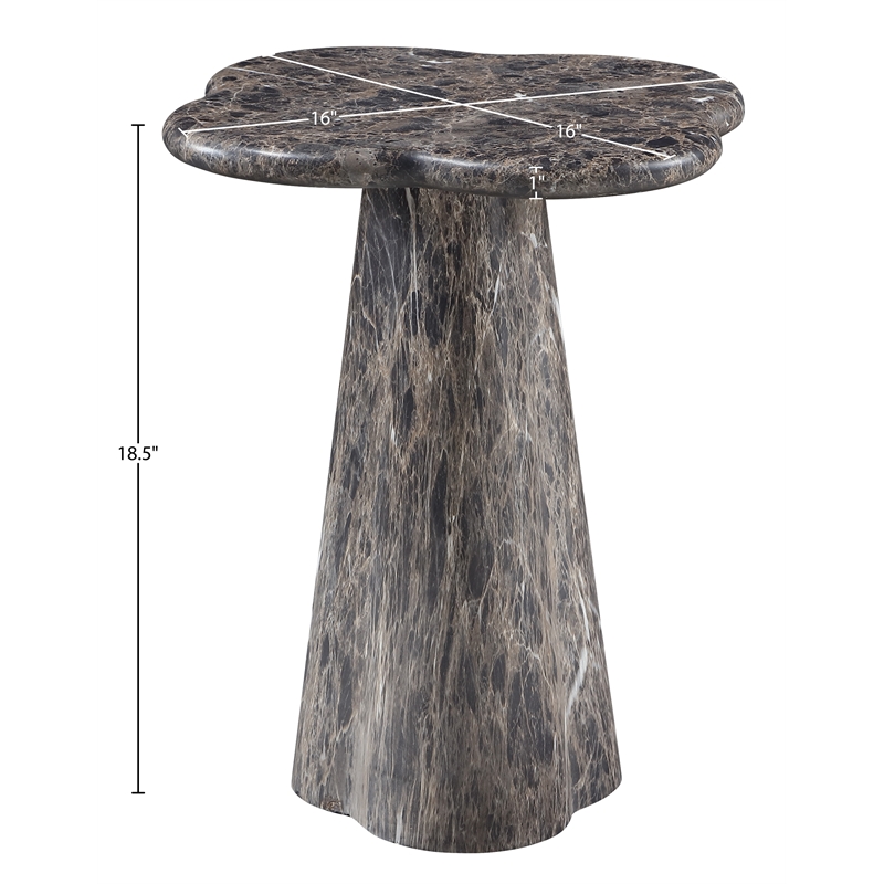 Meridian Furniture Nola Brown Concrete Indoor/Outdoor End Table