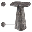 Meridian Furniture Nola Brown Concrete Indoor/Outdoor End Table