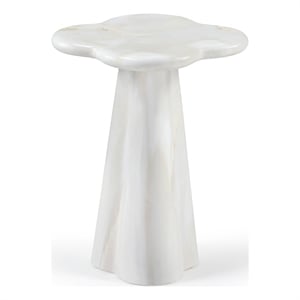 Meridian Furniture Nola White Concrete Indoor/Outdoor End Table