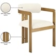 Meridian Furniture Aurum Cream Vegan Leather Dining Chair (Set of 2)