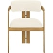 Meridian Furniture Aurum Cream Vegan Leather Dining Chair (Set of 2)