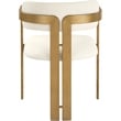 Meridian Furniture Aurum Cream Vegan Leather Dining Chair (Set of 2)