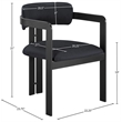 Meridian Furniture Aurum Black Vegan Leather Dining Chair (Set of 2)