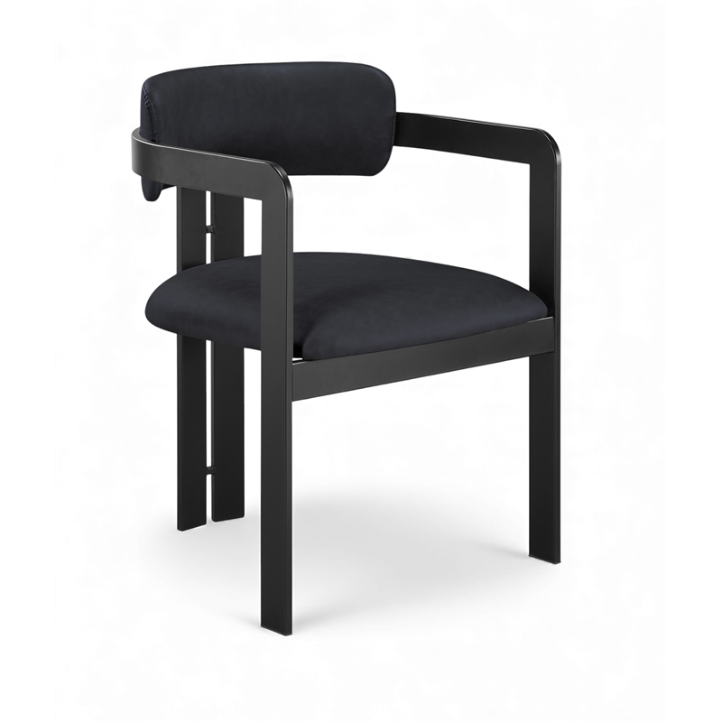 Meridian Furniture Aurum Black Vegan Leather Dining Chair (Set of 2)