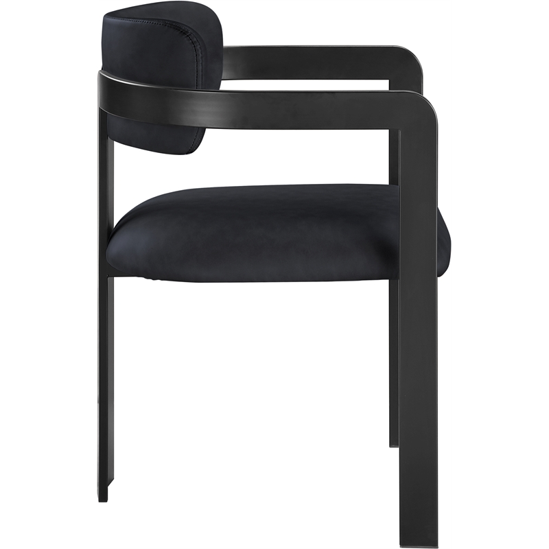 Meridian Furniture Aurum Black Vegan Leather Dining Chair (Set of 2)