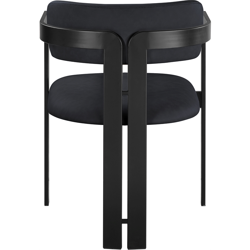 Meridian Furniture Aurum Black Vegan Leather Dining Chair (Set of 2)
