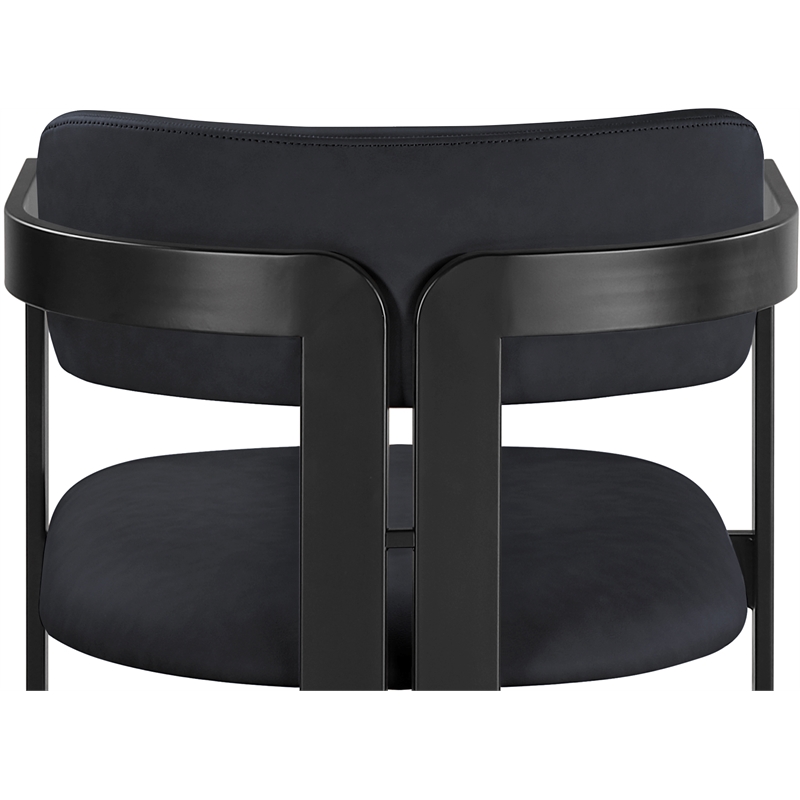 Meridian Furniture Aurum Black Vegan Leather Dining Chair (Set of 2)