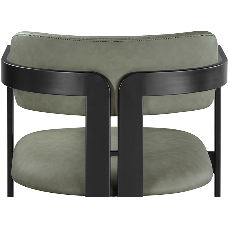 Meridian Furniture Aurum Green Vegan Leather Dining Chair (Set of 2)