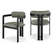 Meridian Furniture Aurum Green Vegan Leather Dining Chair (Set of 2)
