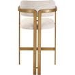 Meridian Furniture Aurum Beige Linen Textured Fabric Upholstered Counter Stool